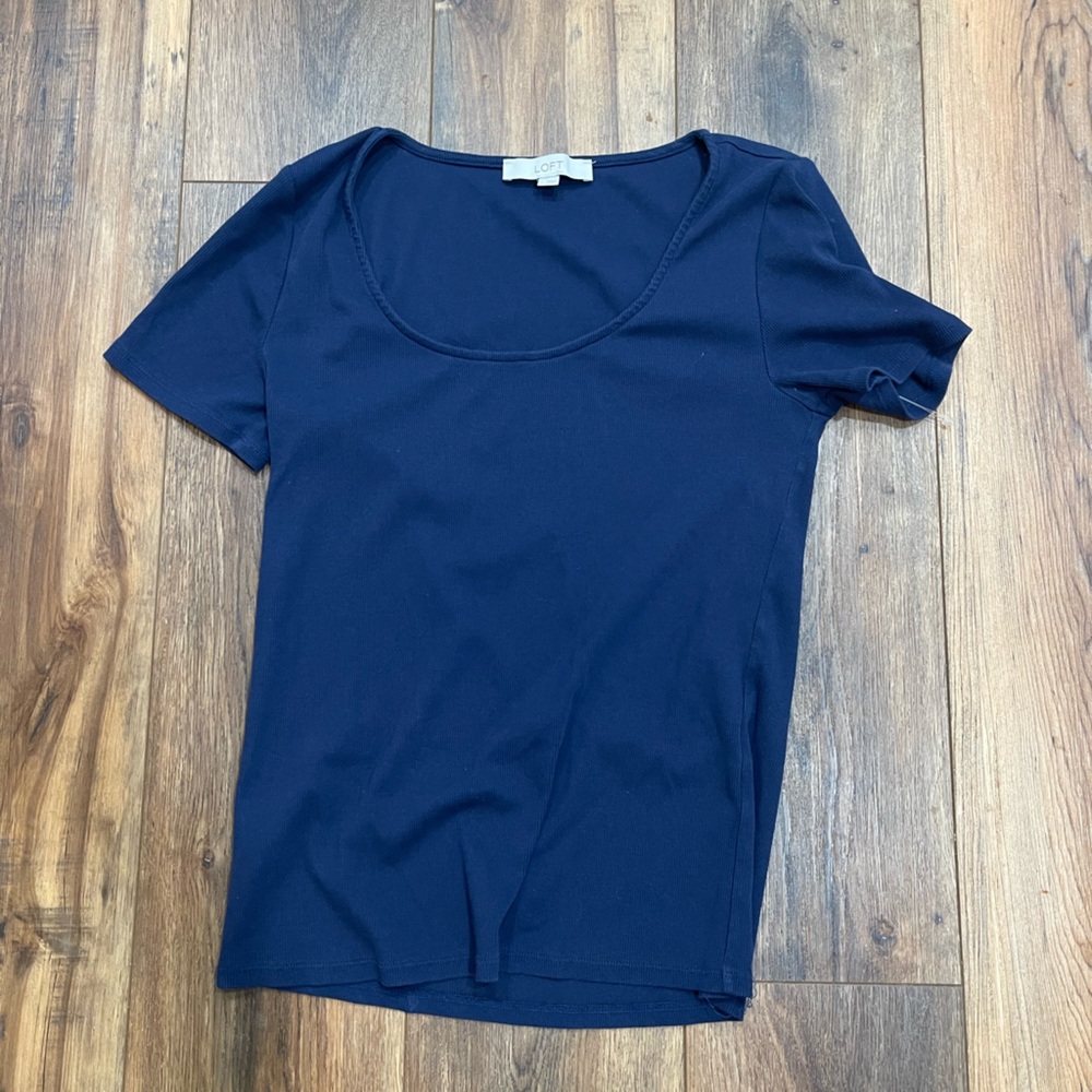 LOFT Deep Blue Knit Top